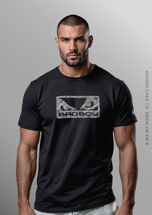 Camiseta Bad Boy Logo Sanded Steel