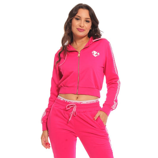 Conjunto de Moletom Love Peace Sexy Machine Pink