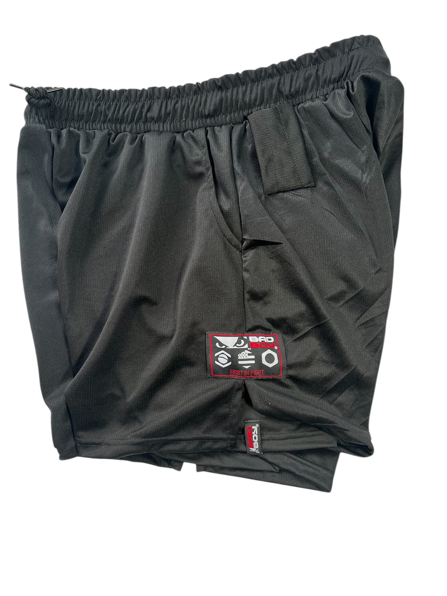Shorts 2 em 1 Bad Boy Black com Patches Vintage