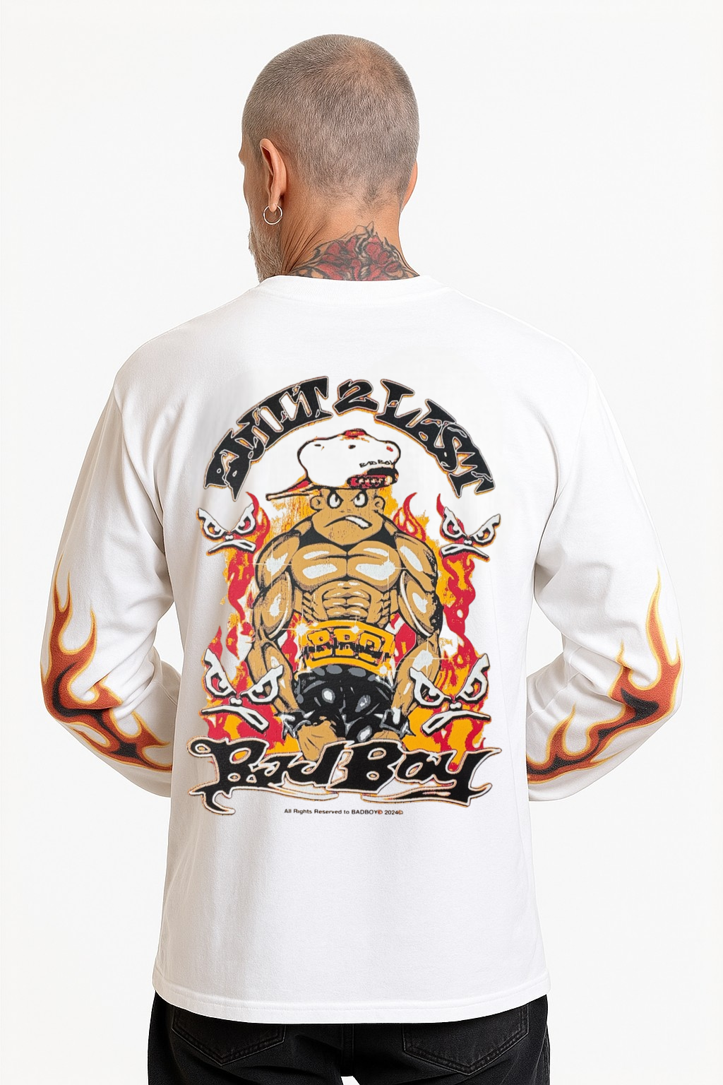 Camiseta Oversized Manga Longa Bad Boy - BUILT TO LAST