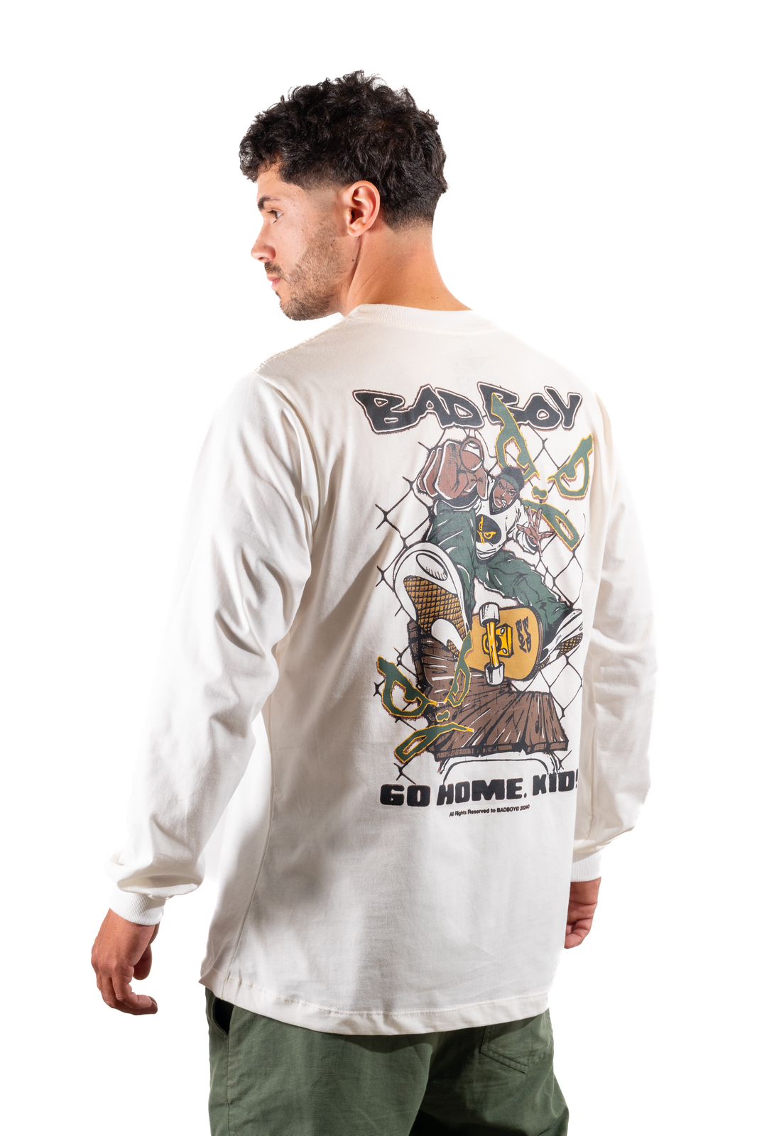 Camisa Street Manga Longa Bad Boy - Go home. Kid!