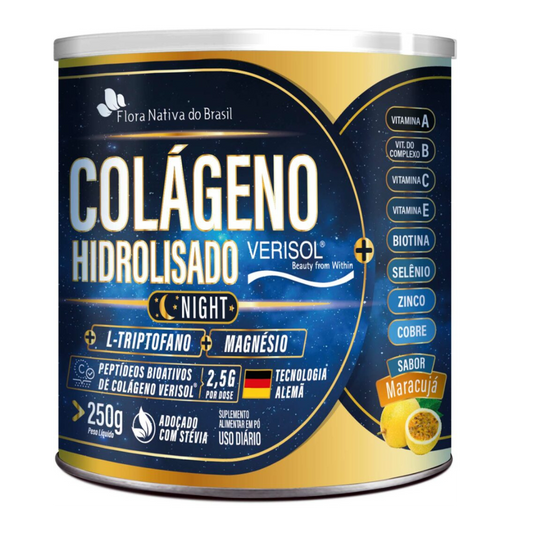 Colágeno Verisol Night Com Triptofano 250g Sabor Maracujá