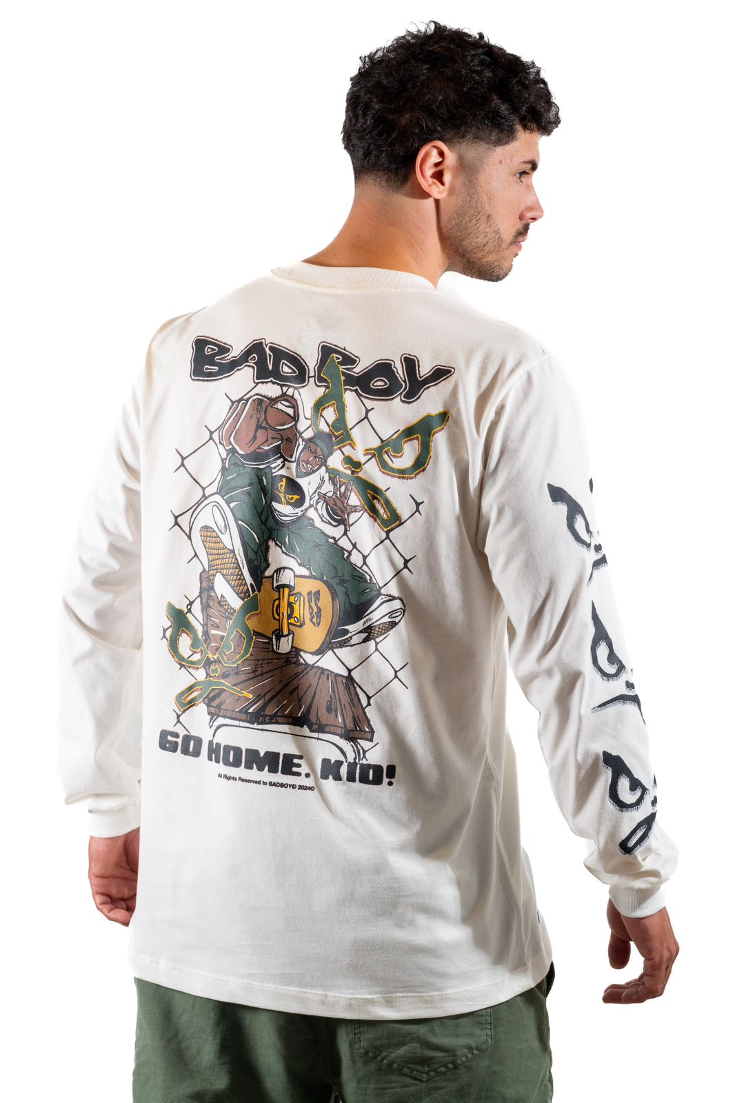 Camisa Street Manga Longa Bad Boy - Go home. Kid!