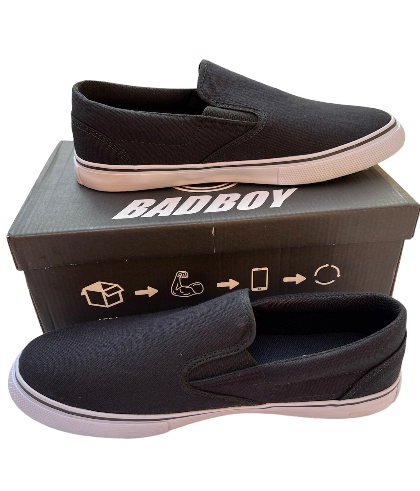 Tênis Bad Boy Slip On Casual Black