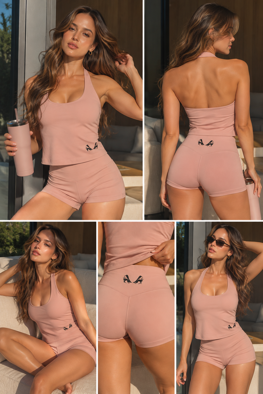 Top Frente Única Sexy Machine Soft Rose