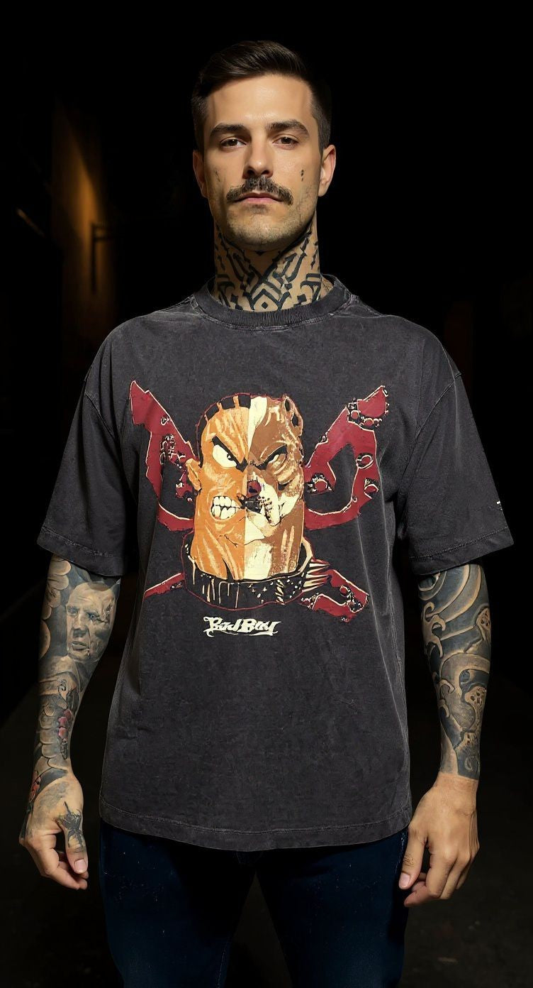 Camiseta Oversized Estonado - Half Face