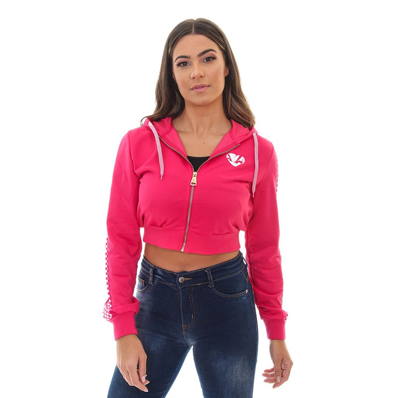 Jaqueta Cropped Love Peace Sexy Machine Pink