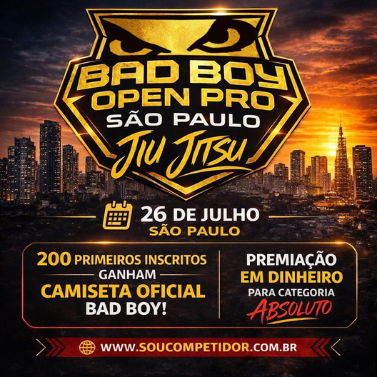 Bad Boy Open Pro de Jiu-Jitsu 2026 em São Paulo: inscrições, categorias e premiação