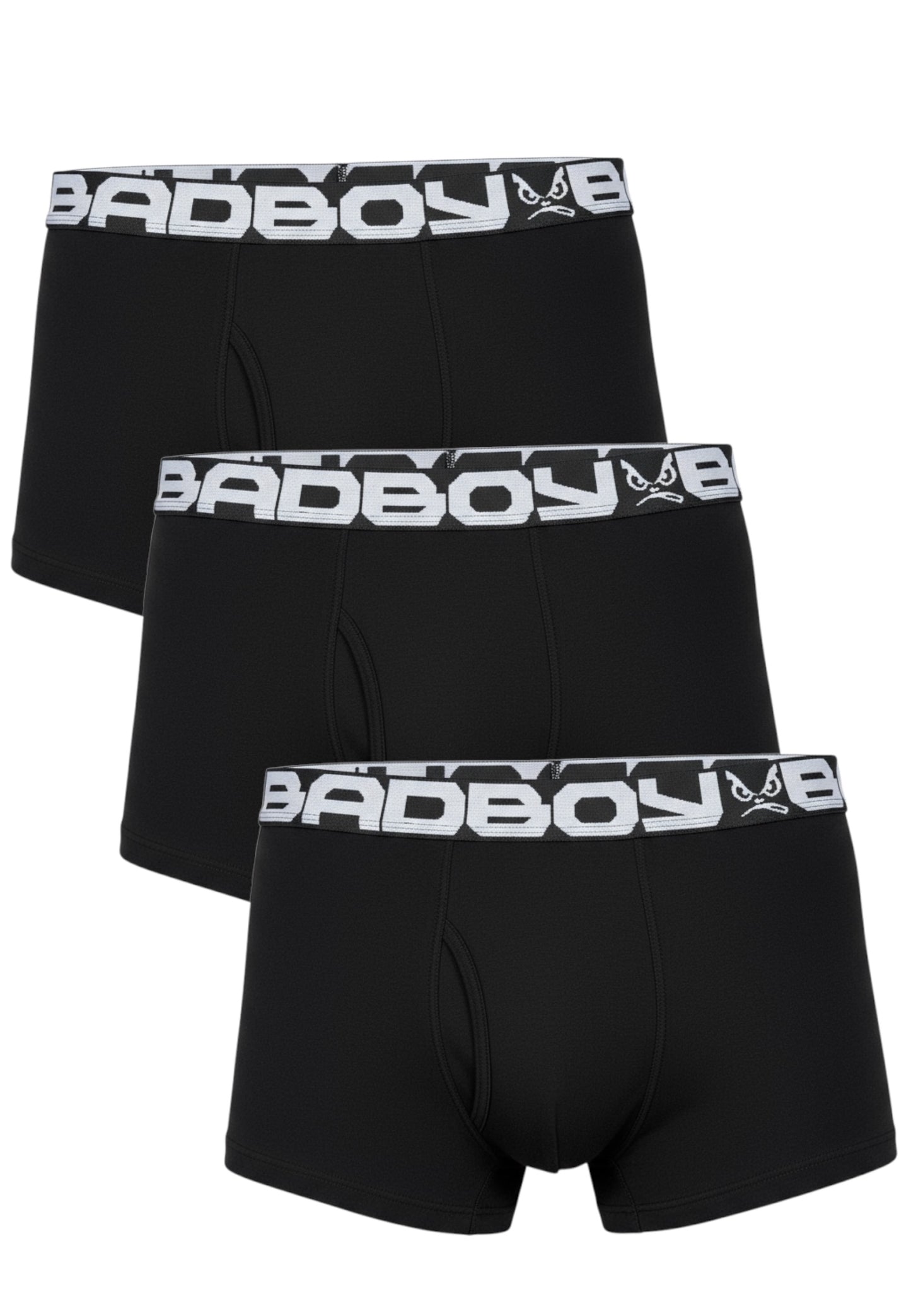 Kit com 3 Cuecas Boxer Bad Boy Under Gear Black Series