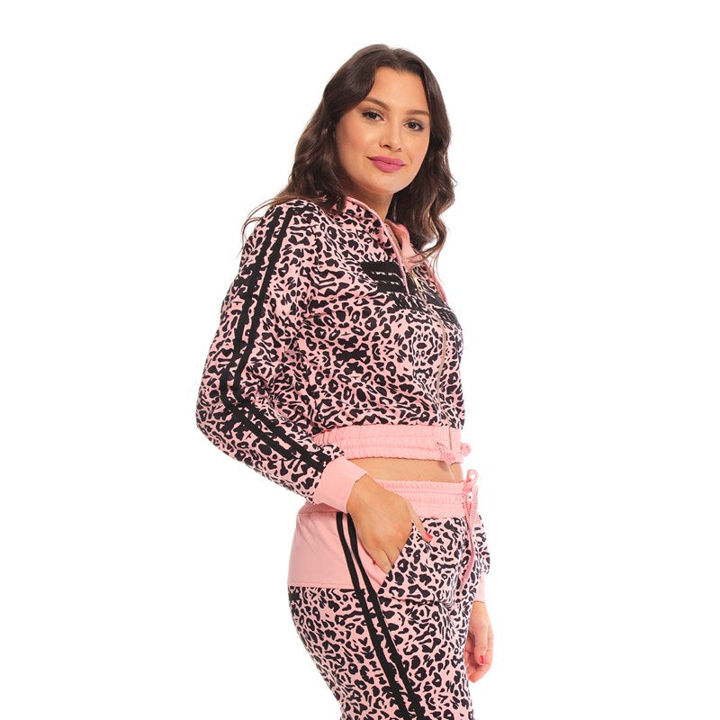 Conjunto de Moletom Pink Leopard Sexy Machine