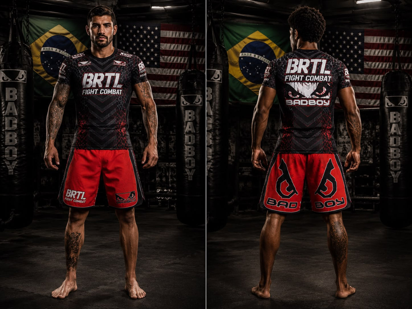 Shorts Bad Boy X BRTL Fight Combat RED
