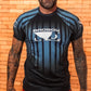 Camiseta Sport UV Bad Boy Petrol Blue Stripes