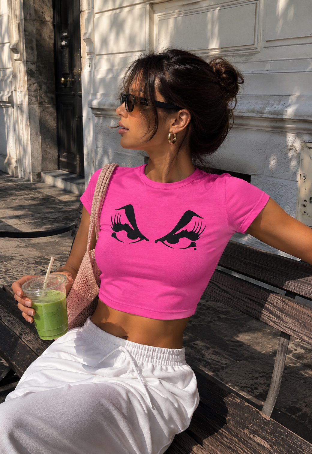 Baby Tee Sexy Machine Nostalgic Pink