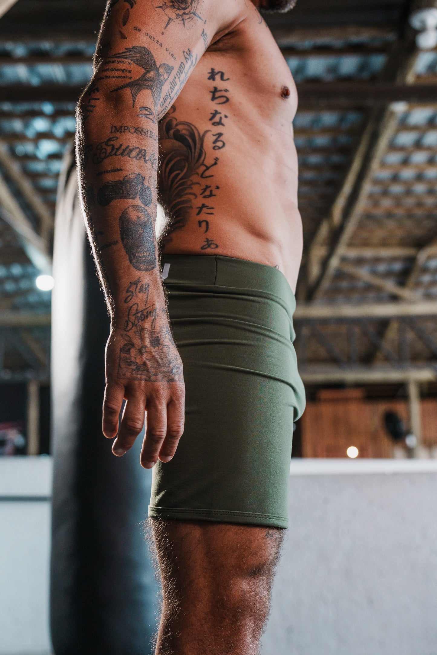 Edição limitada Sungão Vale Tudo Shorts Verde Militar