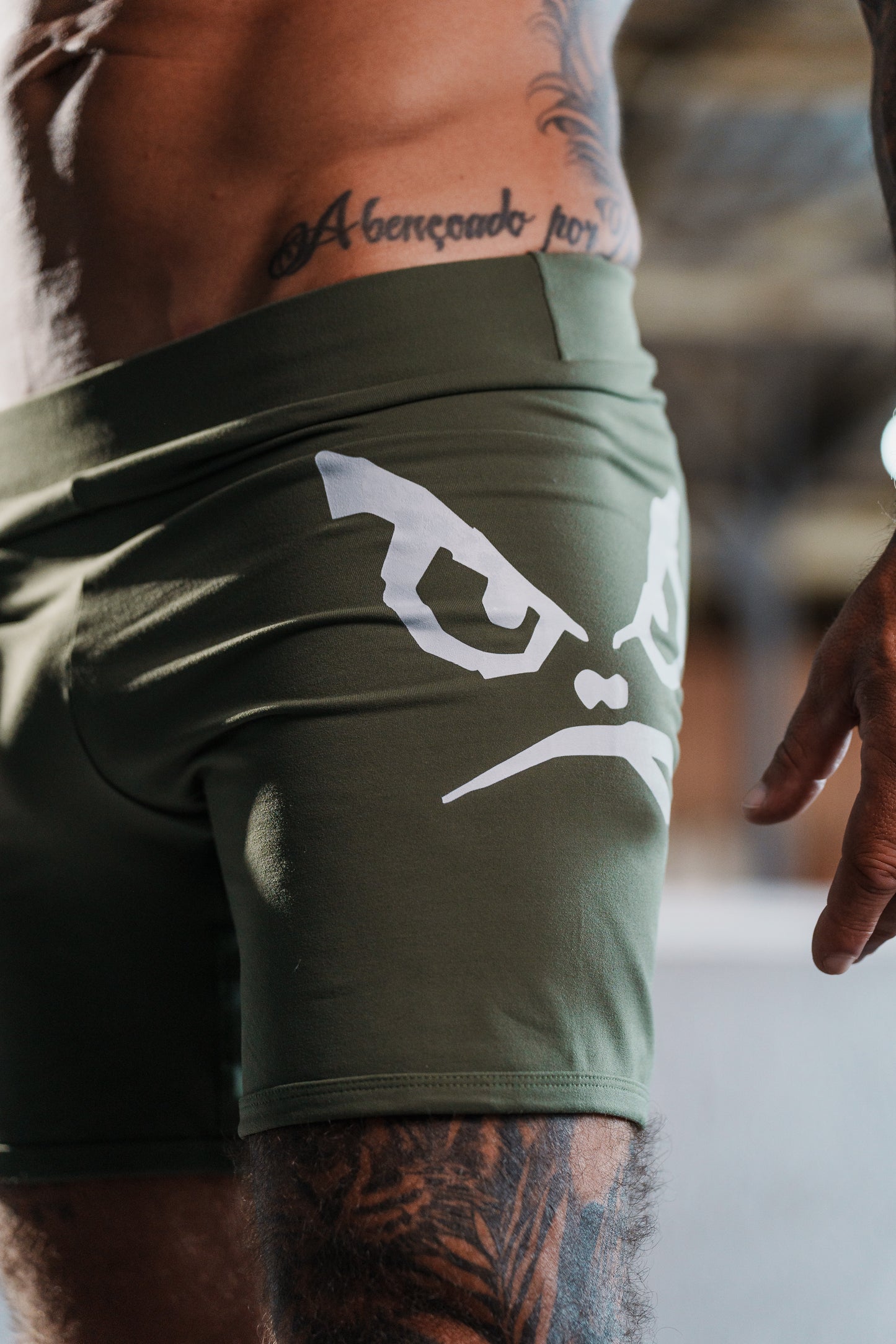 Edição limitada Sungão Vale Tudo Shorts El Face Verde Militar