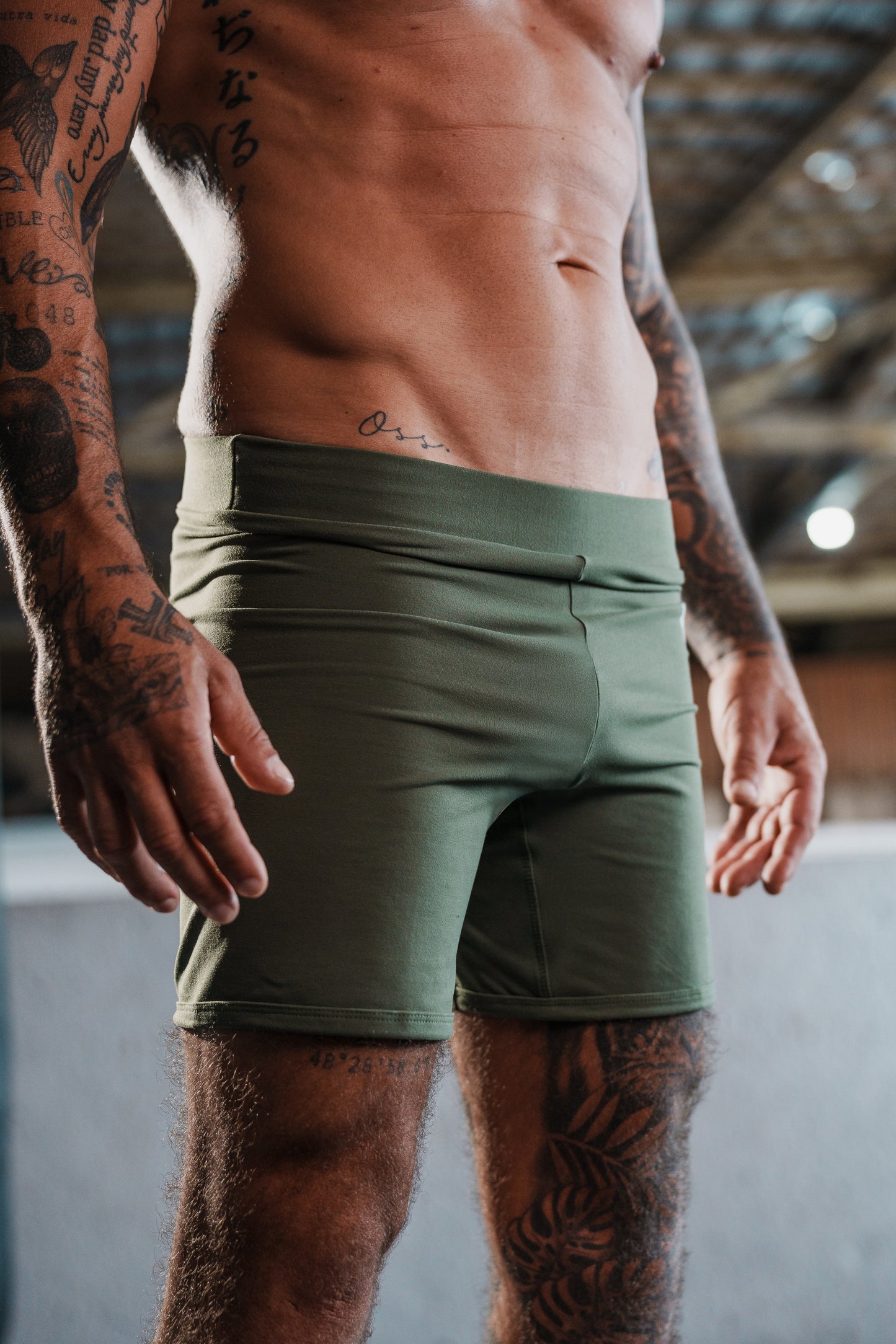Edição limitada Sungão Vale Tudo Shorts El Face Verde Militar