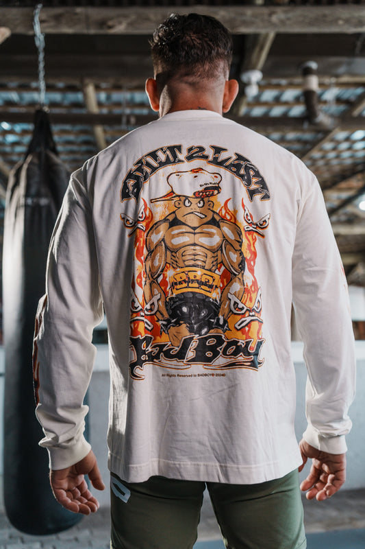 Camiseta Oversized Manga Longa Bad Boy - BUILT TO LAST