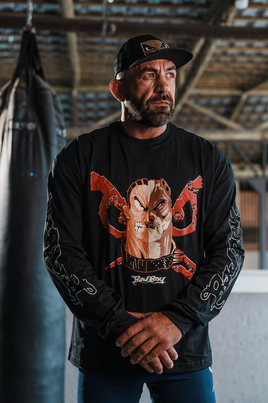 Camiseta Oversized Manga Longa Bad Boy - Half Face