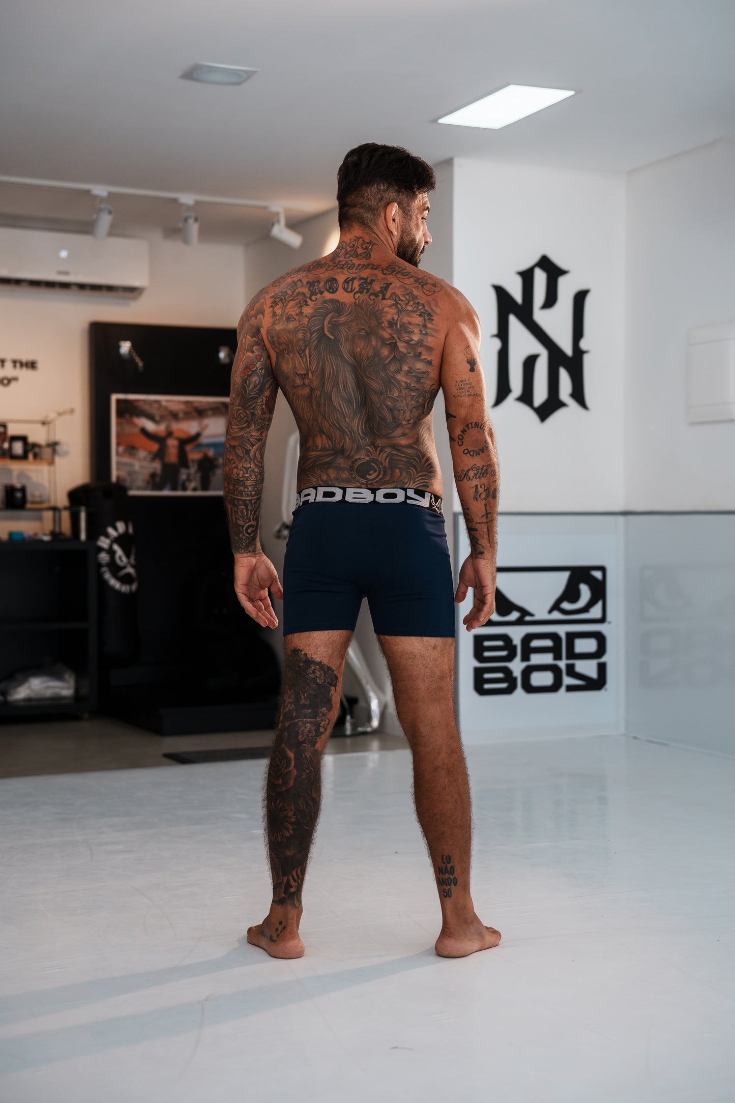 Kit com 3 Cuecas Boxer Bad Boy Essencial NAVY Under Gear