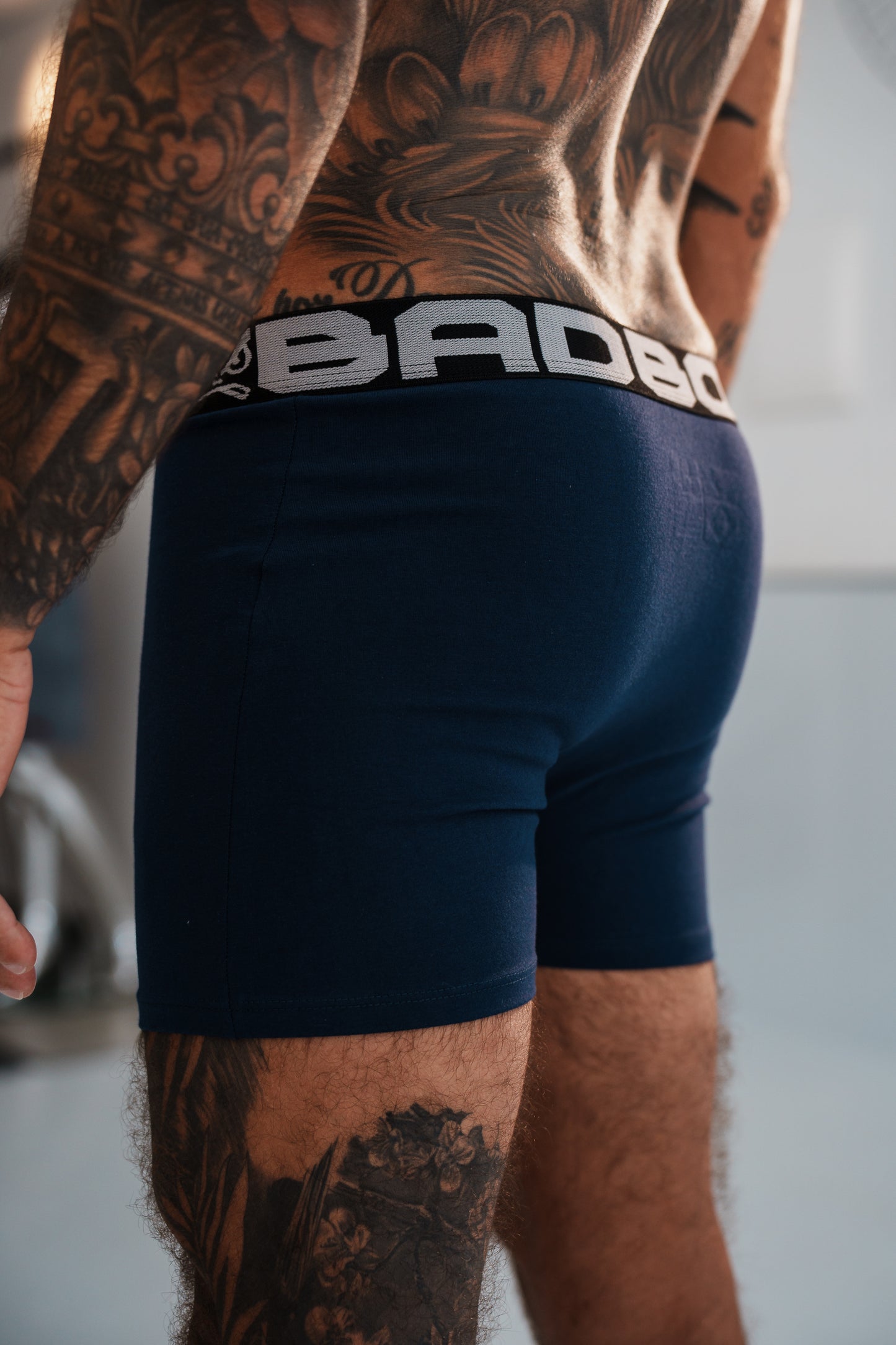 Kit com 3 Cuecas Boxer Bad Boy Essencial NAVY Under Gear