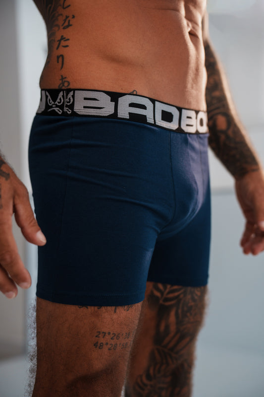 Kit com 3 Cuecas Boxer Bad Boy Essencial NAVY Under Gear