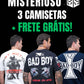 Box Misterioso 3 Camisetas Estampadas + Frete Grátis