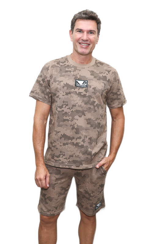 Conjunto Bad Boy Tactical Camo Cor Fóssil