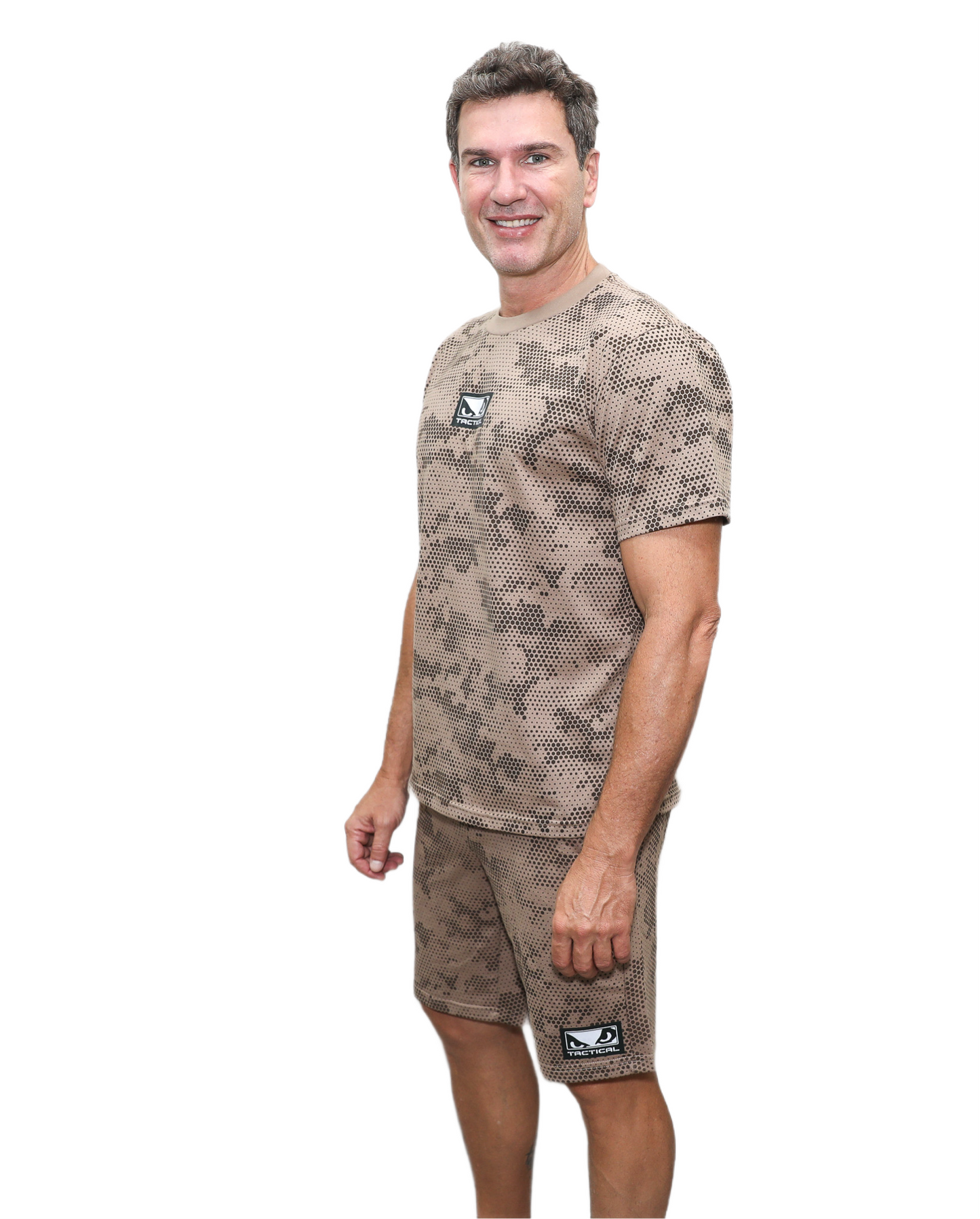 Conjunto Bad Boy Tactical Camo Cor Fóssil