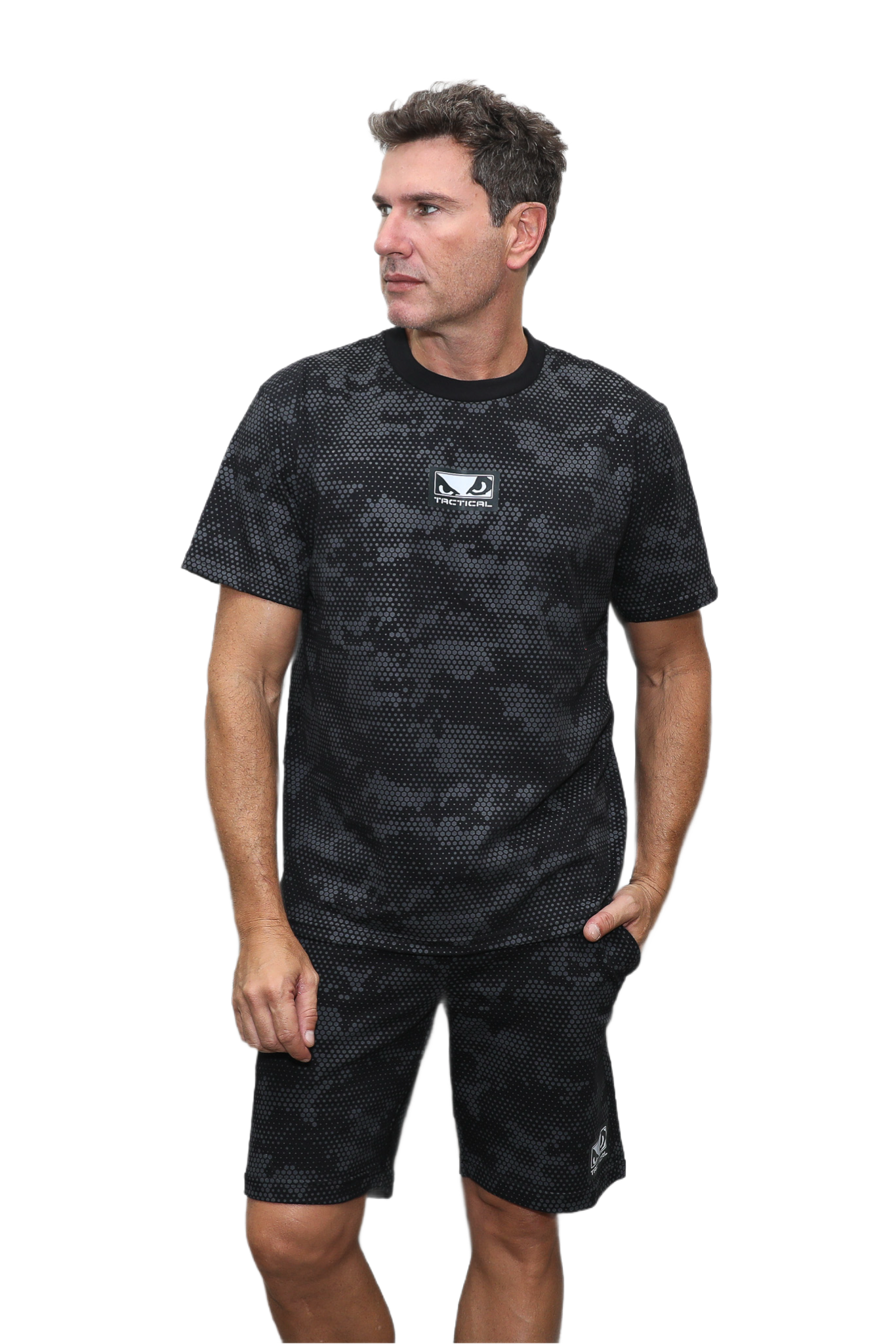 Conjunto Bad Boy Tactical Camo Cor Preto