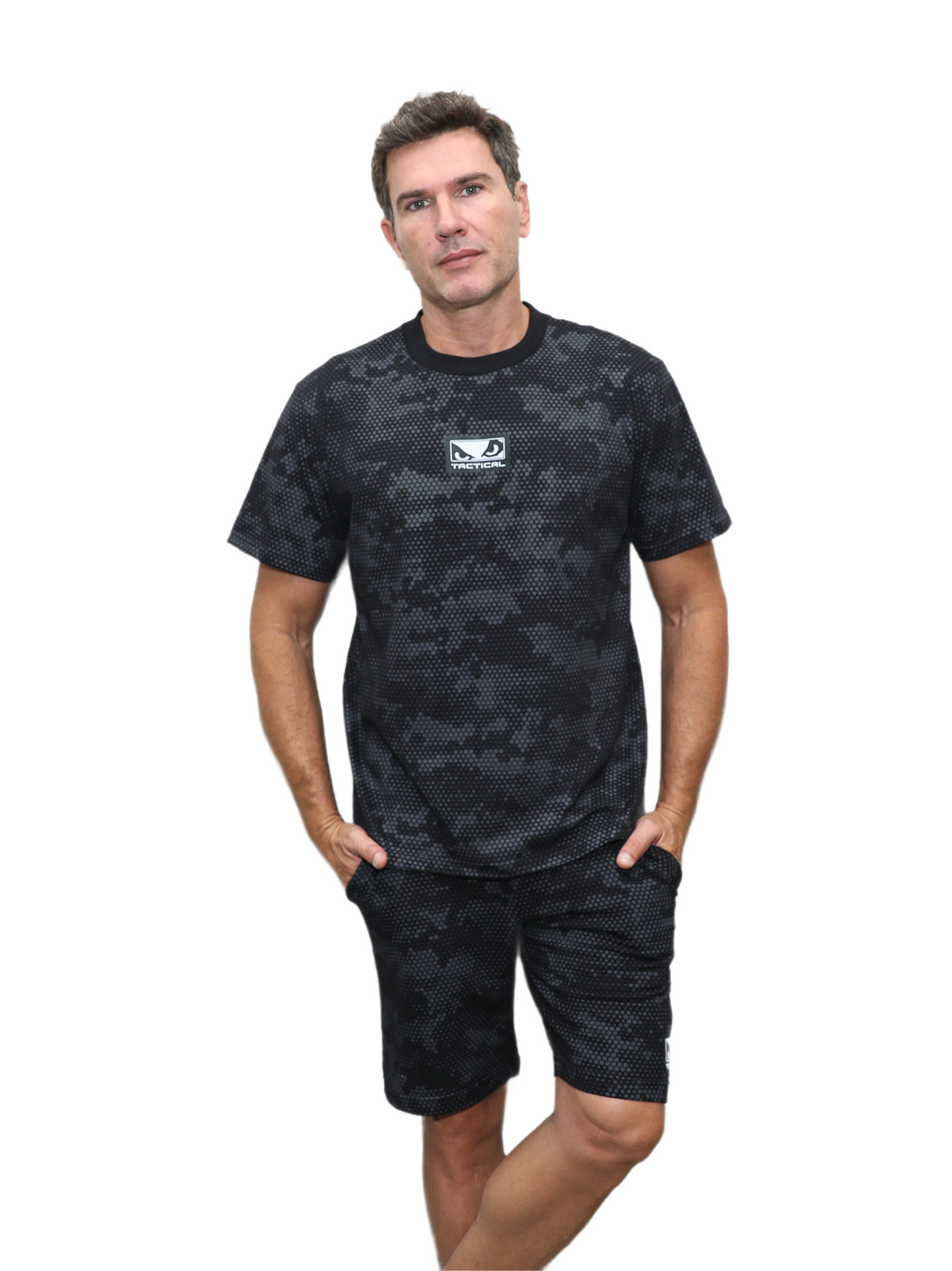 Conjunto Bad Boy Tactical Camo Cor Preto
