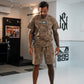 Conjunto Bad Boy Tactical Camo Cor Fóssil