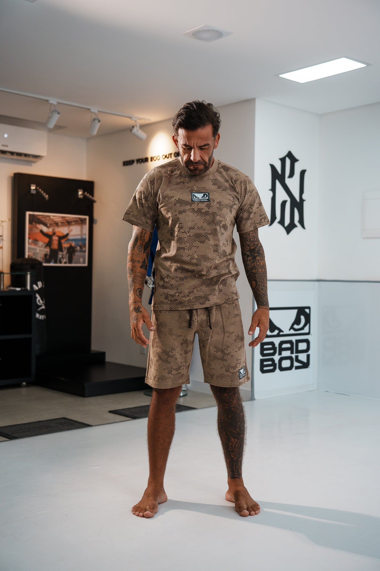 Conjunto Bad Boy Tactical Camo Cor Fóssil