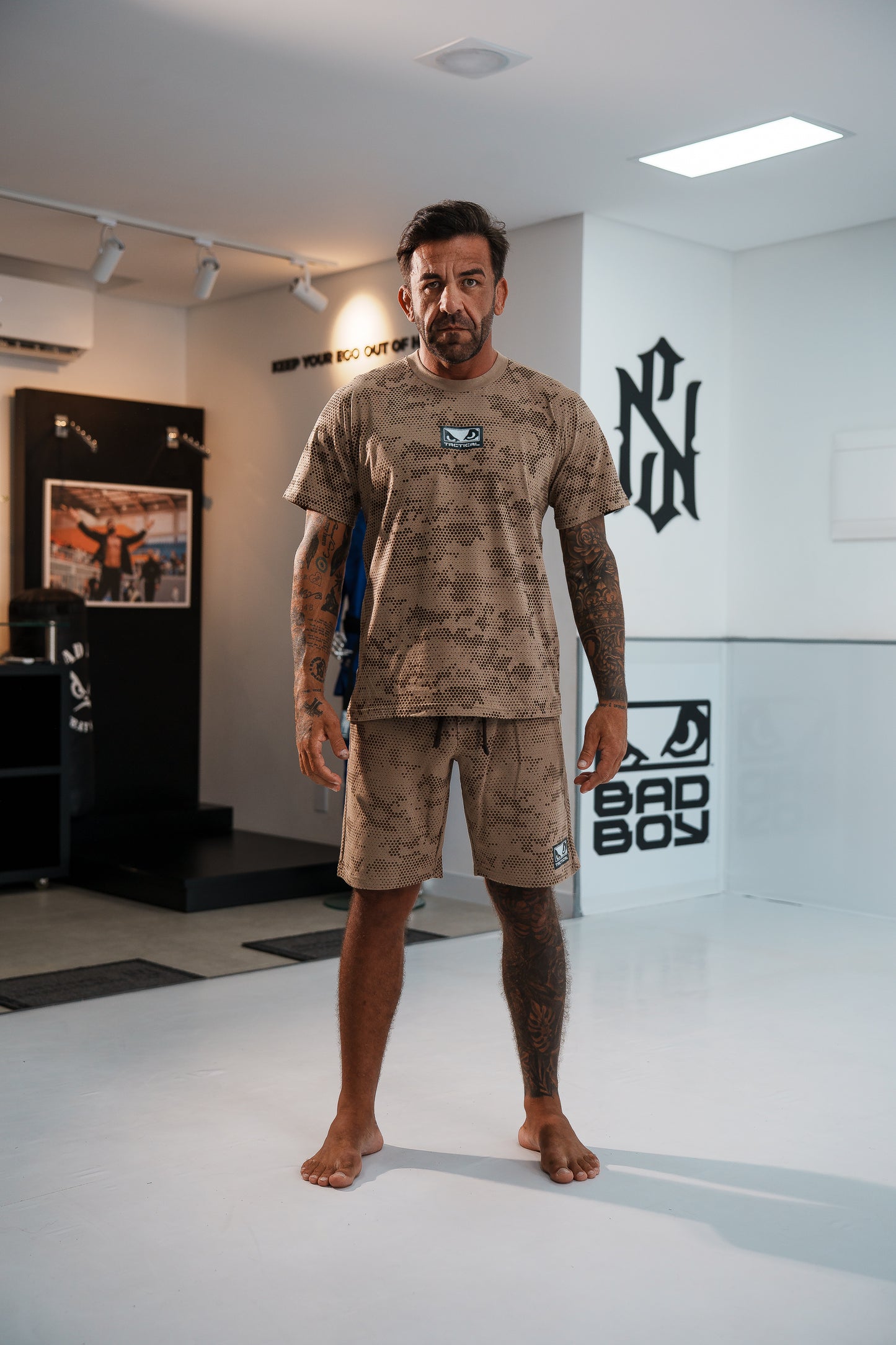 Conjunto Bad Boy Tactical Camo Cor Fóssil