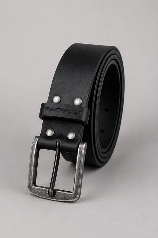 Cinto de Couro Bad Boy Essential Preto