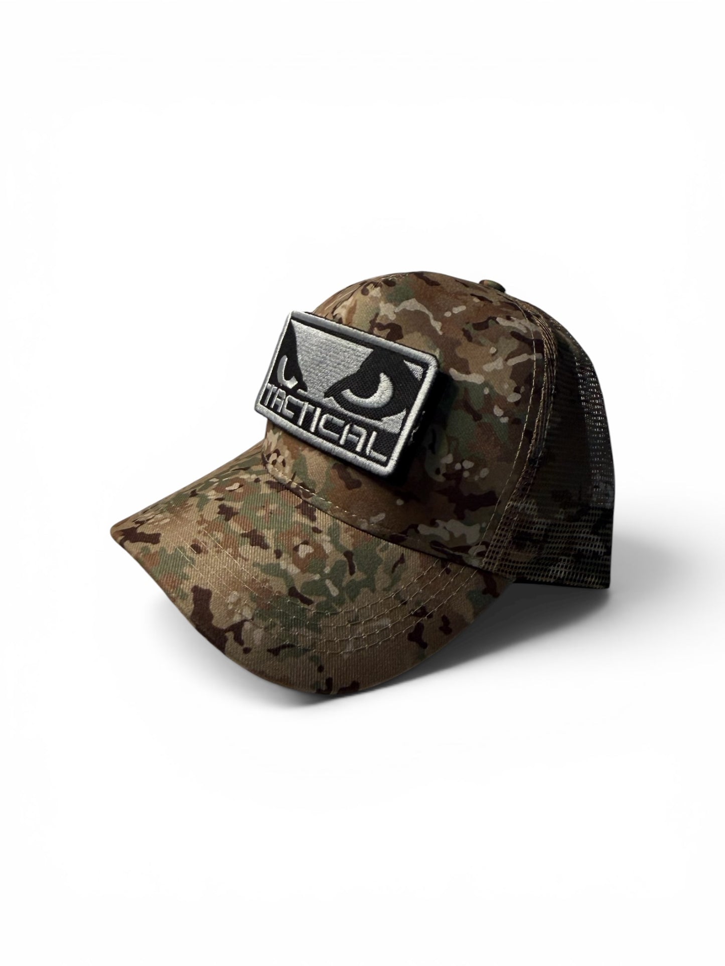 Boné Trucker Bad Boy Tactical Camo com Patch