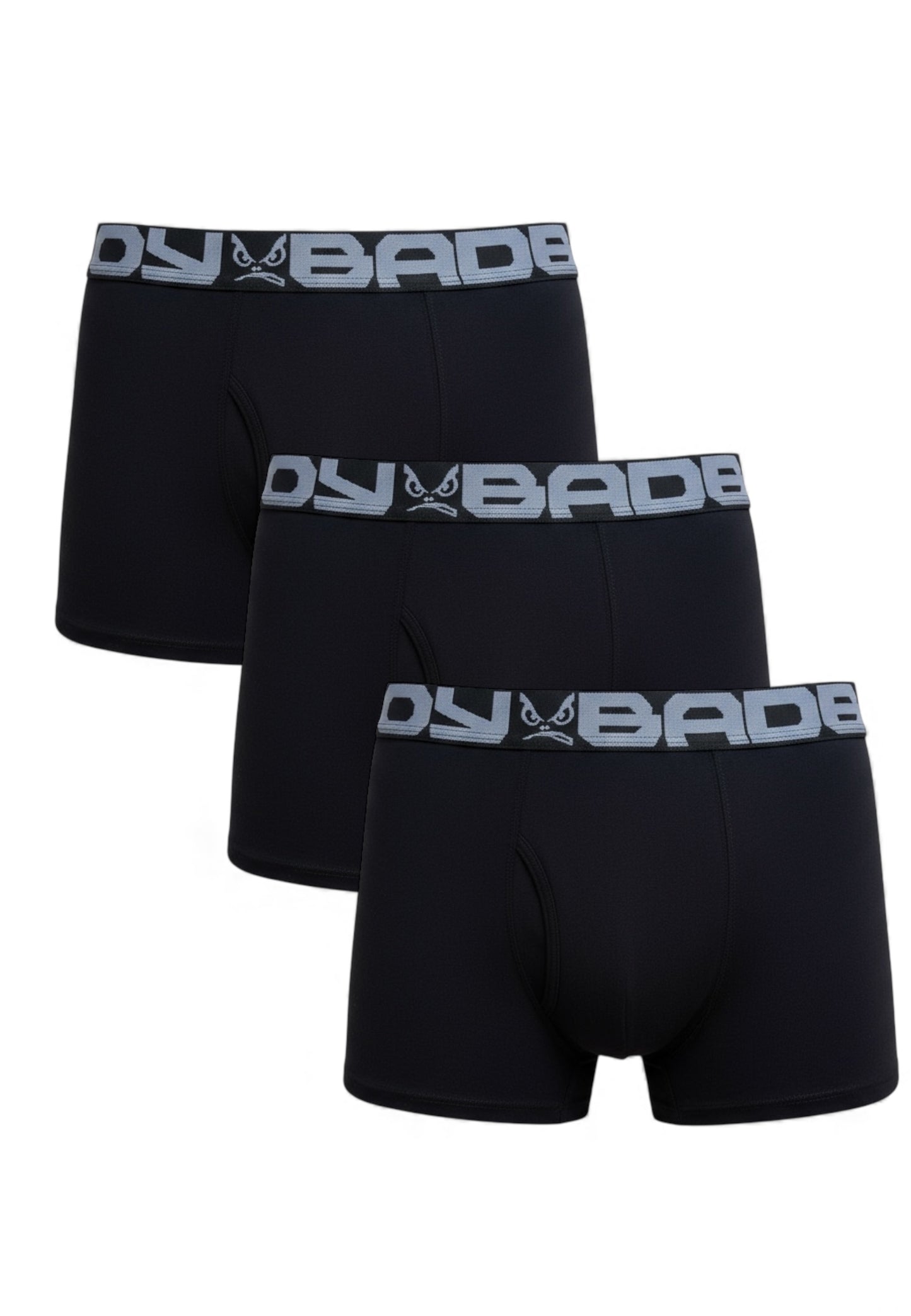 Kit com 3 Cuecas Boxer Bad Boy Under Gear Black Series