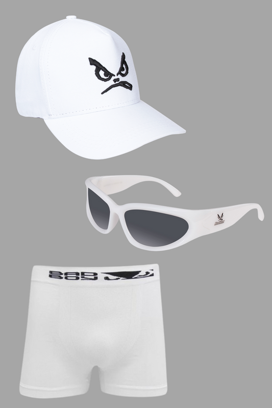Kit OG Branco Boné + Óculos de Sol + Boxer