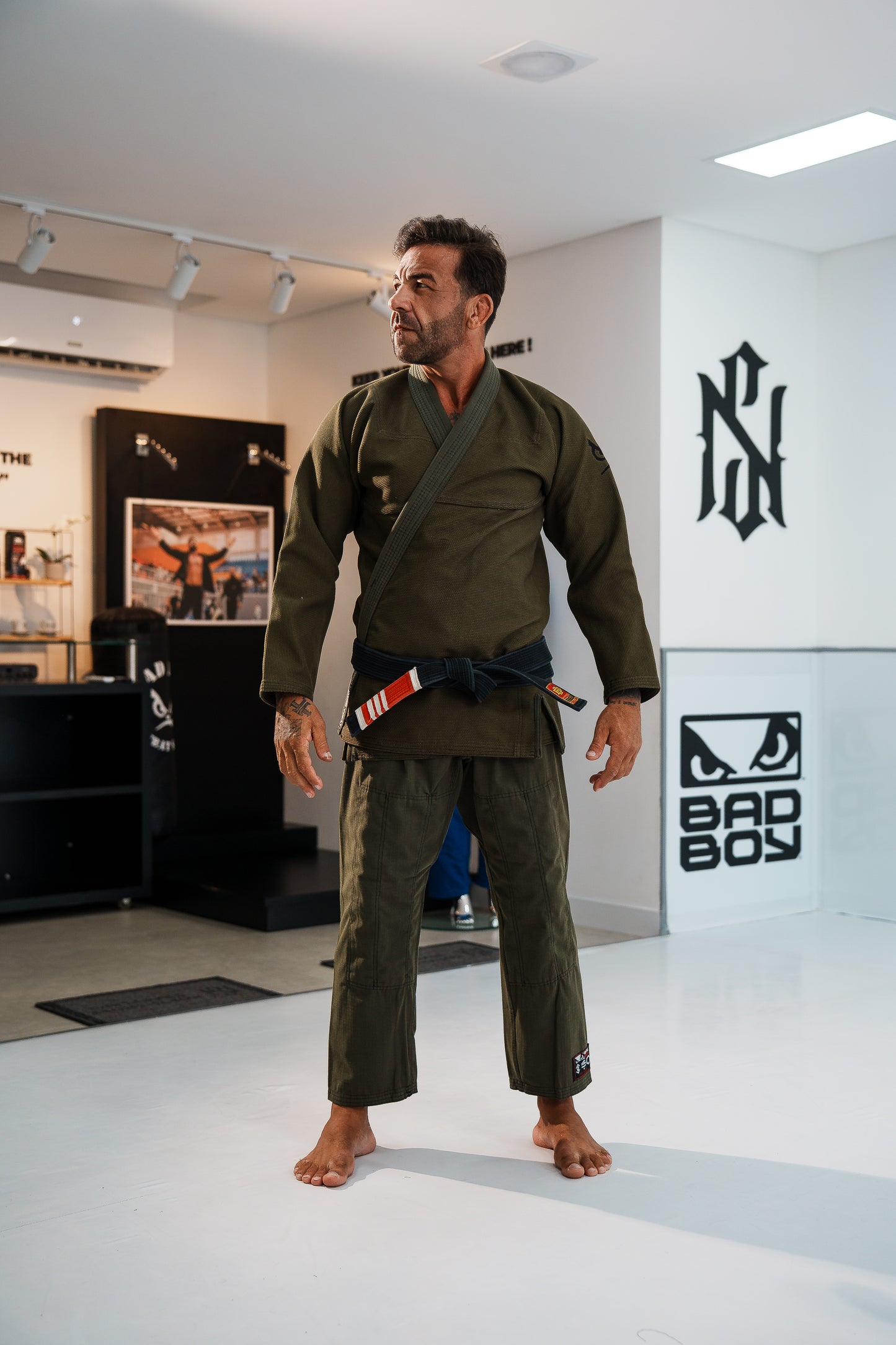 Edição Limitada Kimono Bad Boy 'El Face' Verde Militar