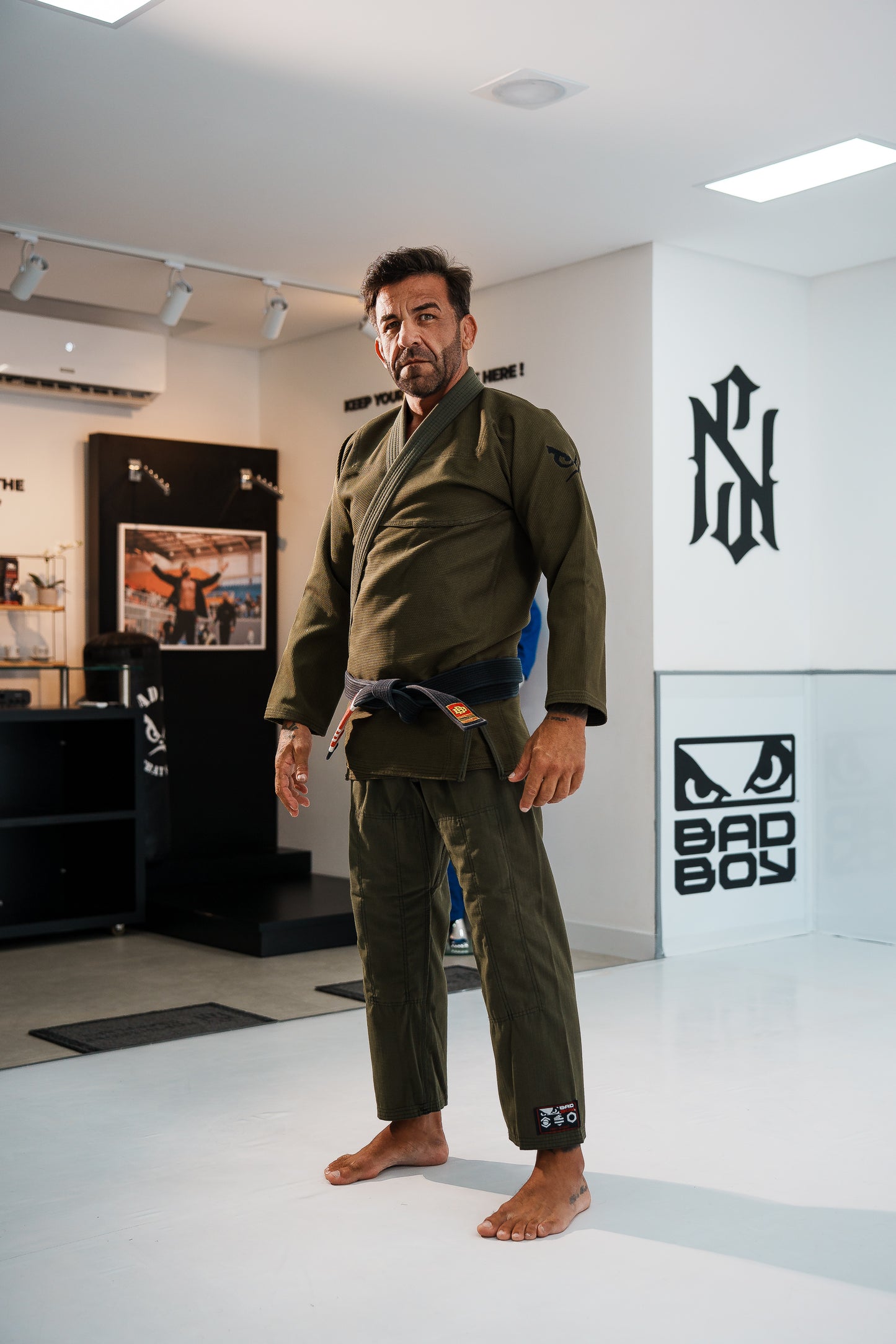 Edição Limitada Kimono Bad Boy 'El Face' Verde Militar