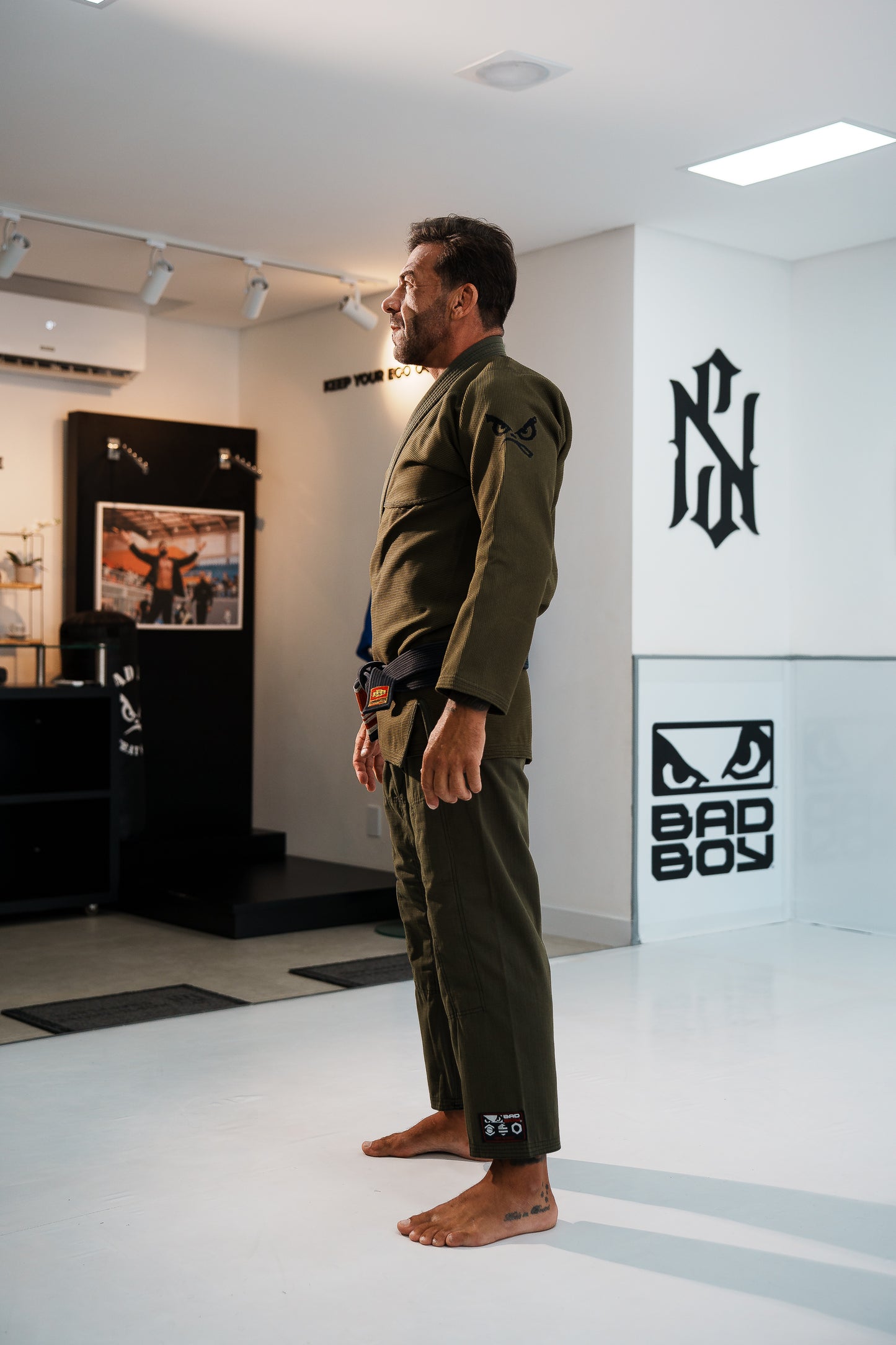 Edição Limitada Kimono Bad Boy 'El Face' Verde Militar