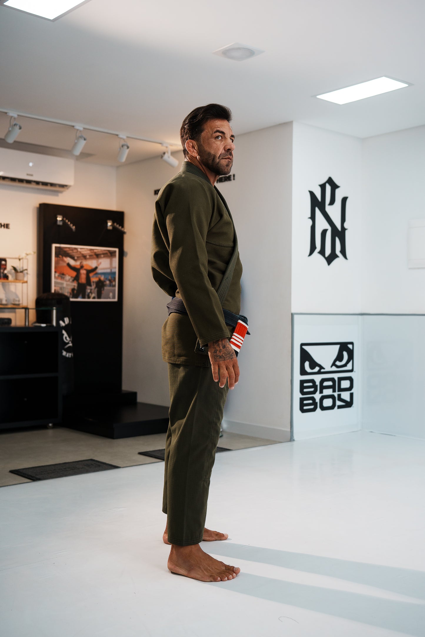 Edição Limitada Kimono Bad Boy 'El Face' Verde Militar