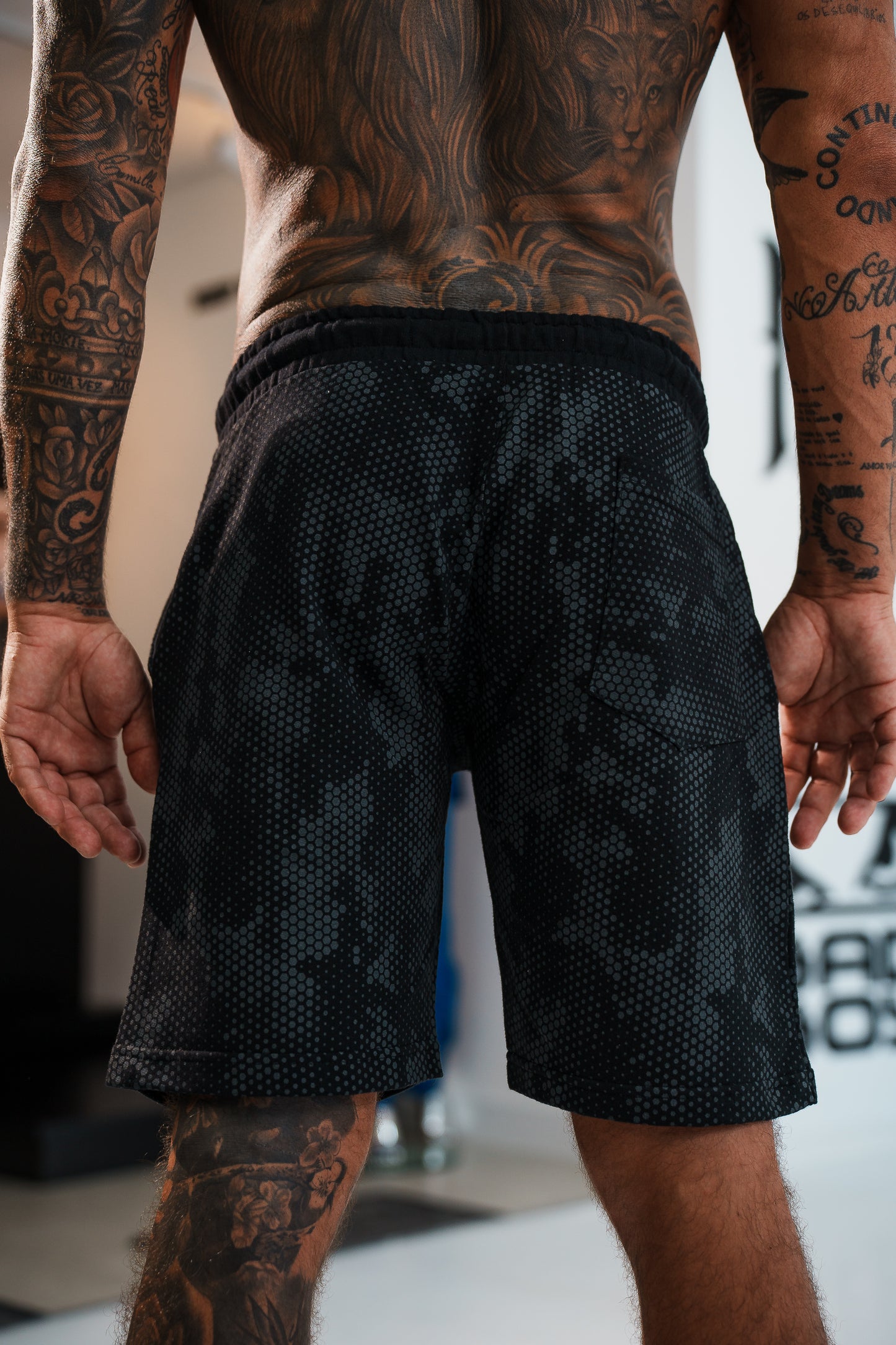 Bermuda Bad Boy Tactical Camo Cor Preto