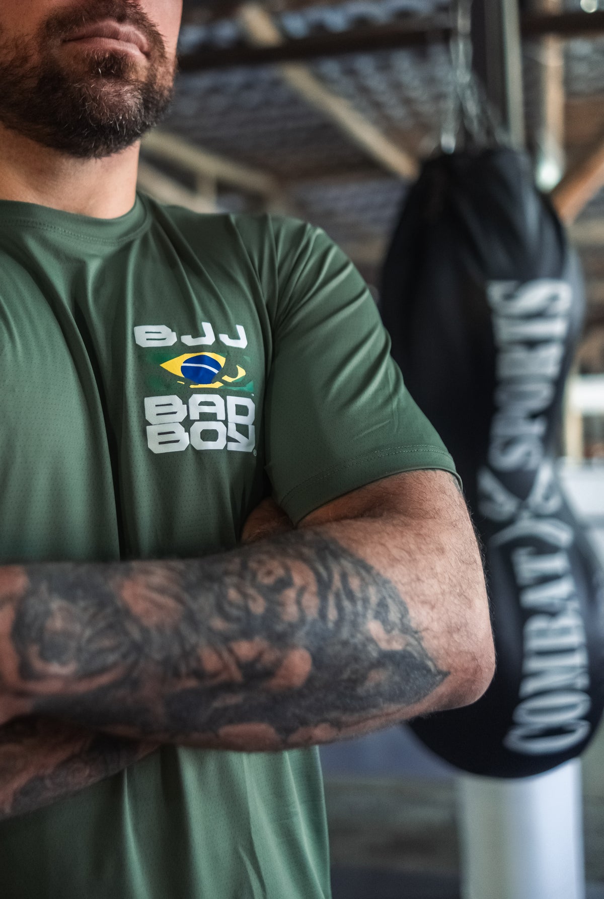 Camiseta Sport Dry Fit Bad Boy El Face Olive