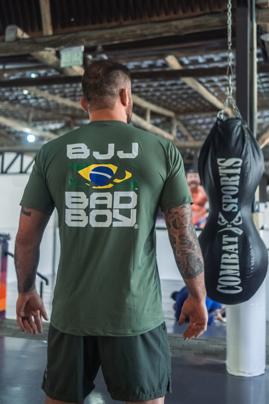 Camiseta Sport Dry Fit Bad Boy BJJ Olive