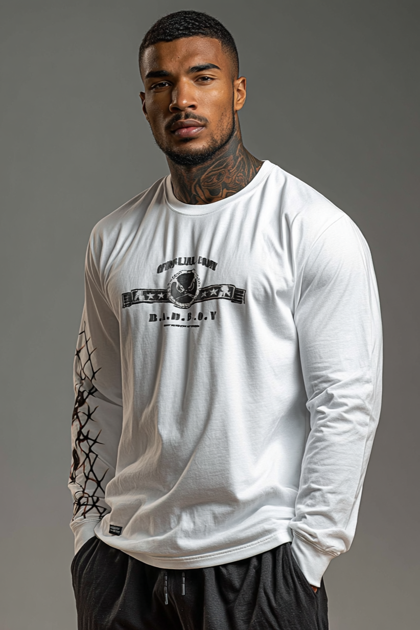 Camiseta Oversized Manga Longa Bad Boy - OFFICAL ARMY