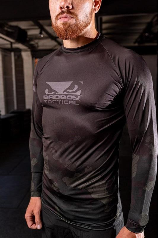 RashGuard Tactical Black Camo